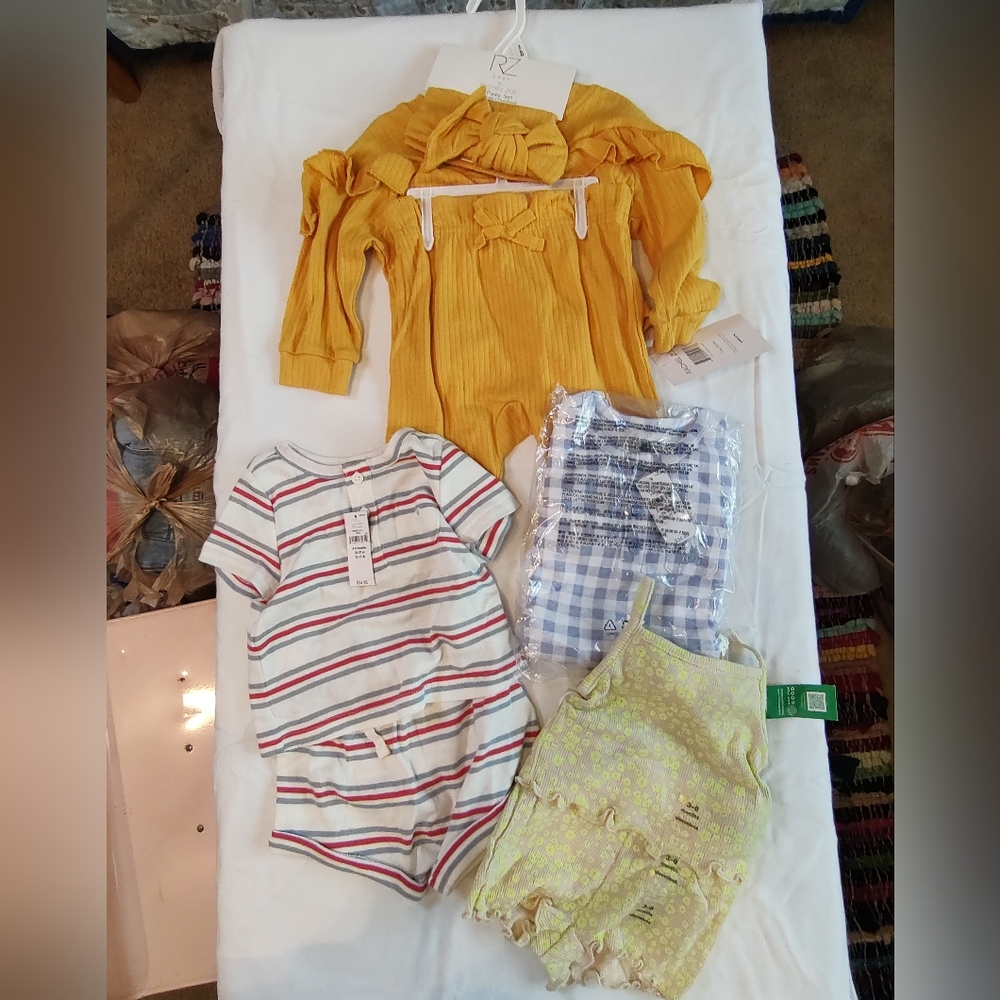 Baby Gap And Rachel Zoe Nwt Baby Girl Outfit Matching Sets Bundle Sz 3-6 months